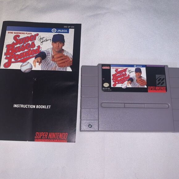 vintage Super Bases Loaded SNES (Super Nintendo Entertainment System, 1991) CIB - Picture 8 of 8